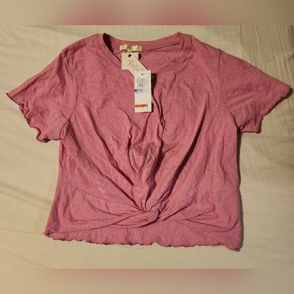 Ultra Flirt front tie tee. Size Large.  Nwt - Picture 1 of 2